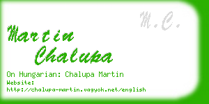 martin chalupa business card